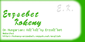 erzsebet kokeny business card